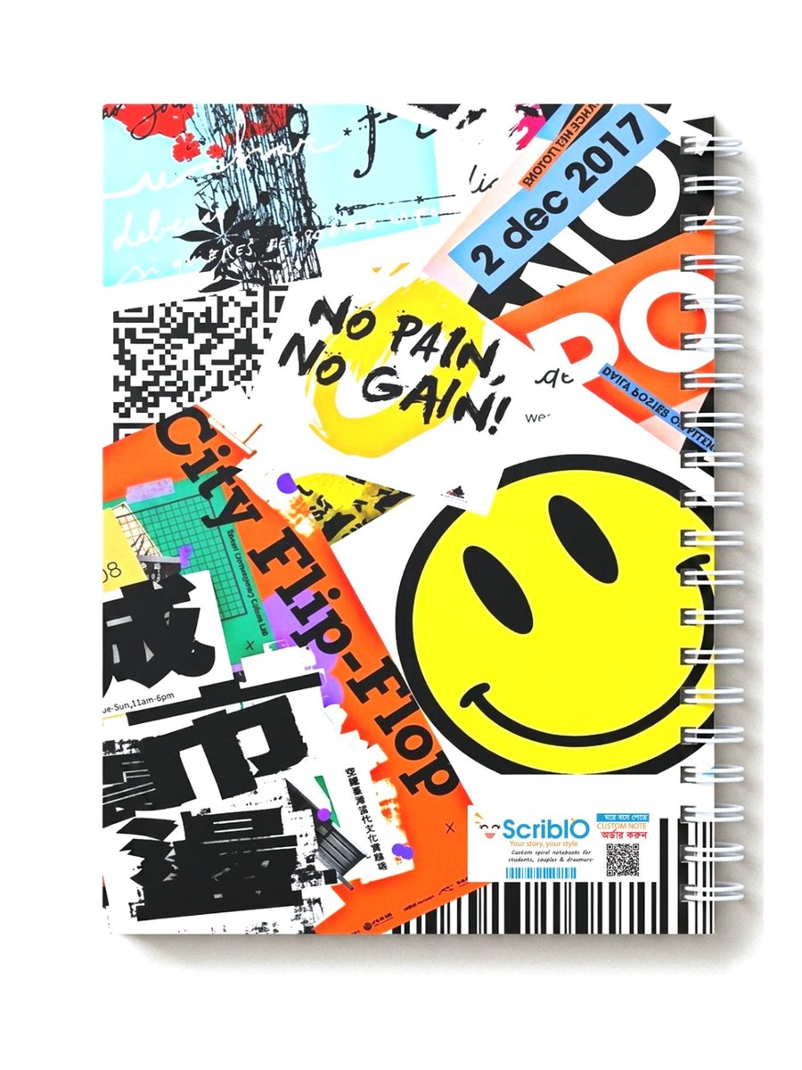 Street Collage Aesthetic Spiral Notebook